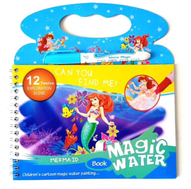 Magic Water Багаторазова водна розмальовка з фломастером Русалонька Арієль