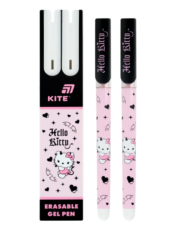 Ручка гелева "пиши-стирай" Kite Hello Kitty BC26-069, синя, 2 штуки,  у пеналі